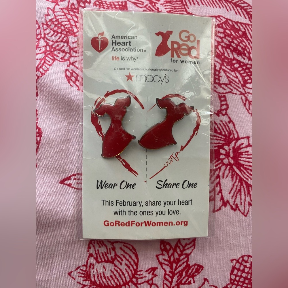 Macy's Matching Red Dress Pins